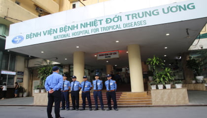 Triển khai bảo vệ tại Bệnh viện Bệnh Nhiệt đới Trung ương (cơ sở 78 Giải Phóng, Hà Nội)